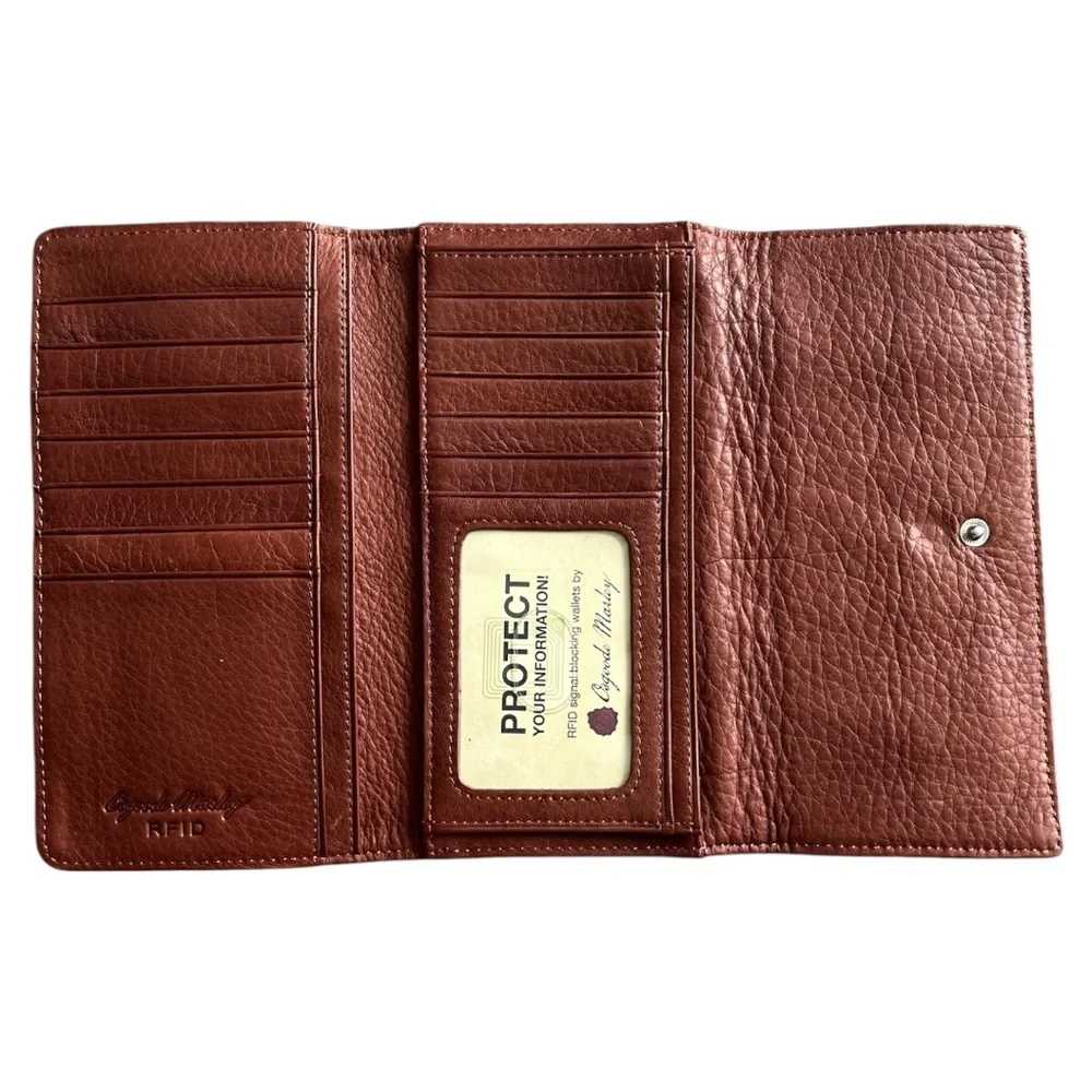 Osgoode Marley Clutch Wallet Black Brown Leather Minimalist Contemporary Quality